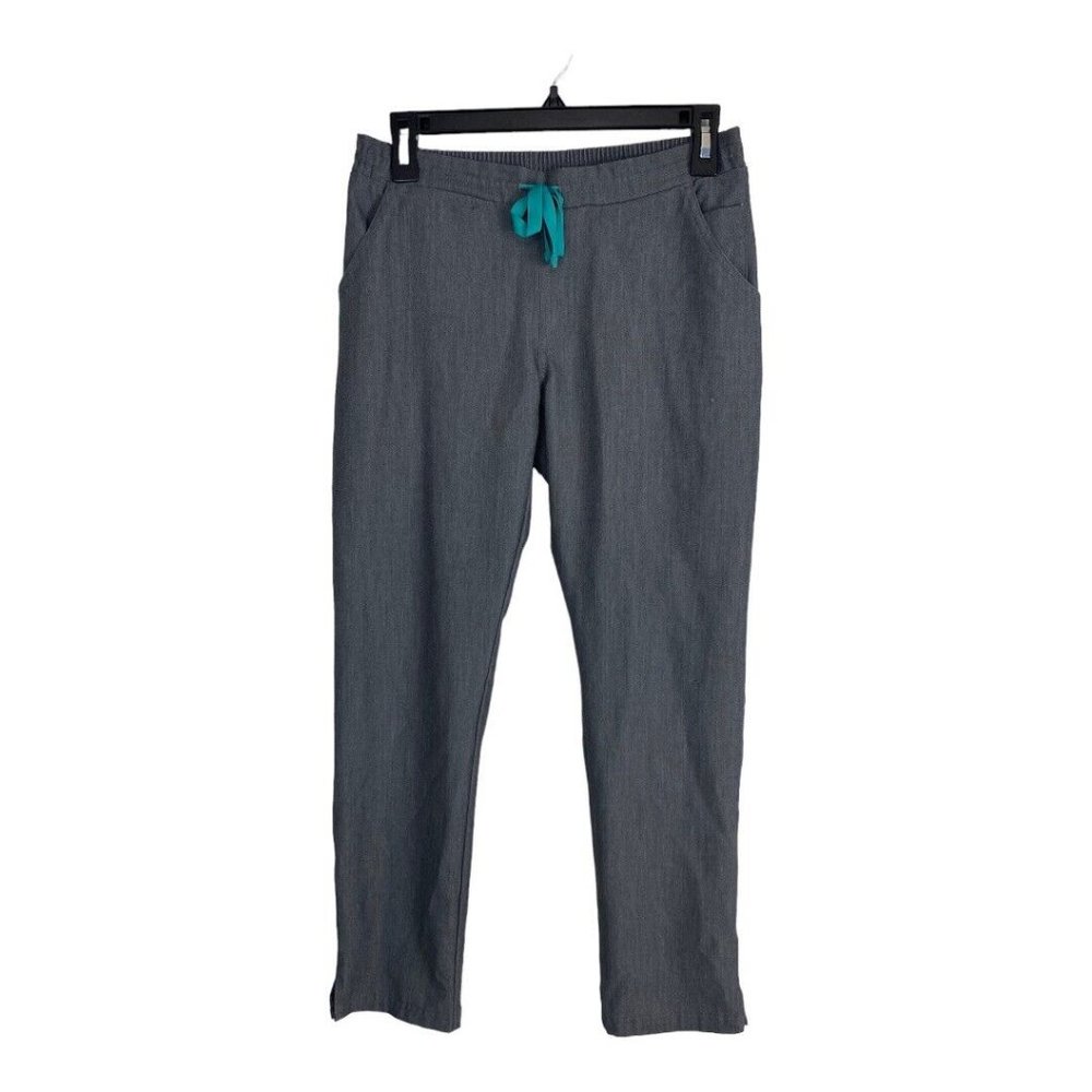 Figs Womens Scrub Pants Size XS Gray Classic 4 Pocket Side Slit Medical Comfort
